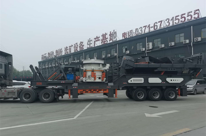 輪胎移動石頭破碎機，圓錐移動破碎機